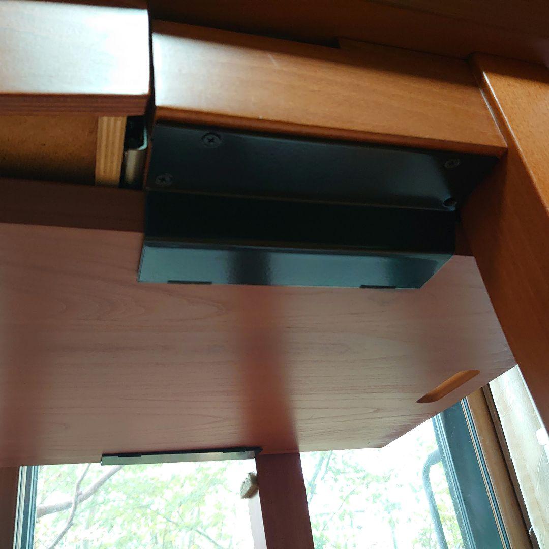 木製デスク パソコンデスク 事務机 学習机 引出付き 拡張可能サイドテーブル付き