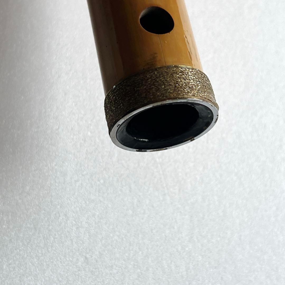 尺八本体　 5穴 金属リング　一尺八寸