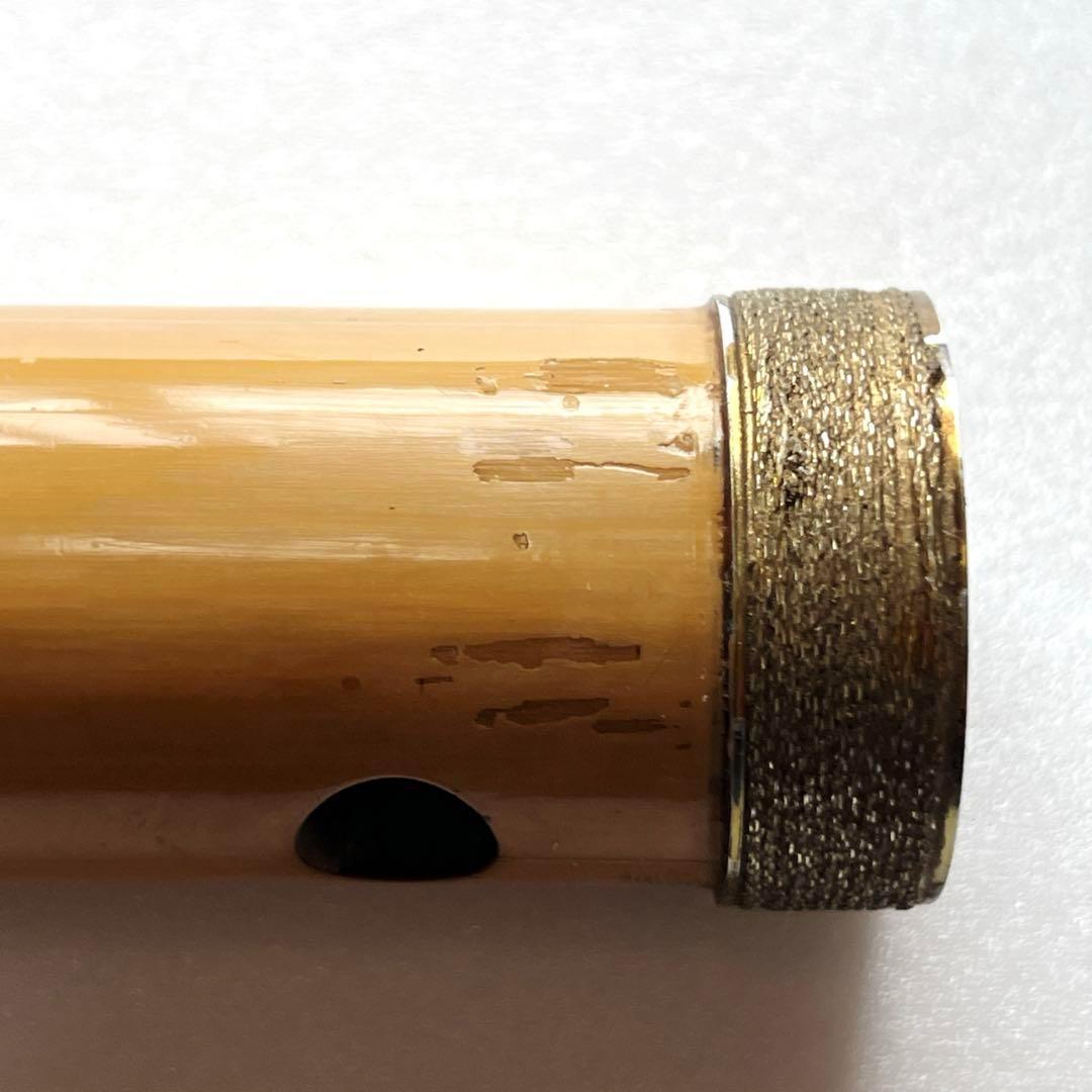 尺八本体　 5穴 金属リング　一尺八寸