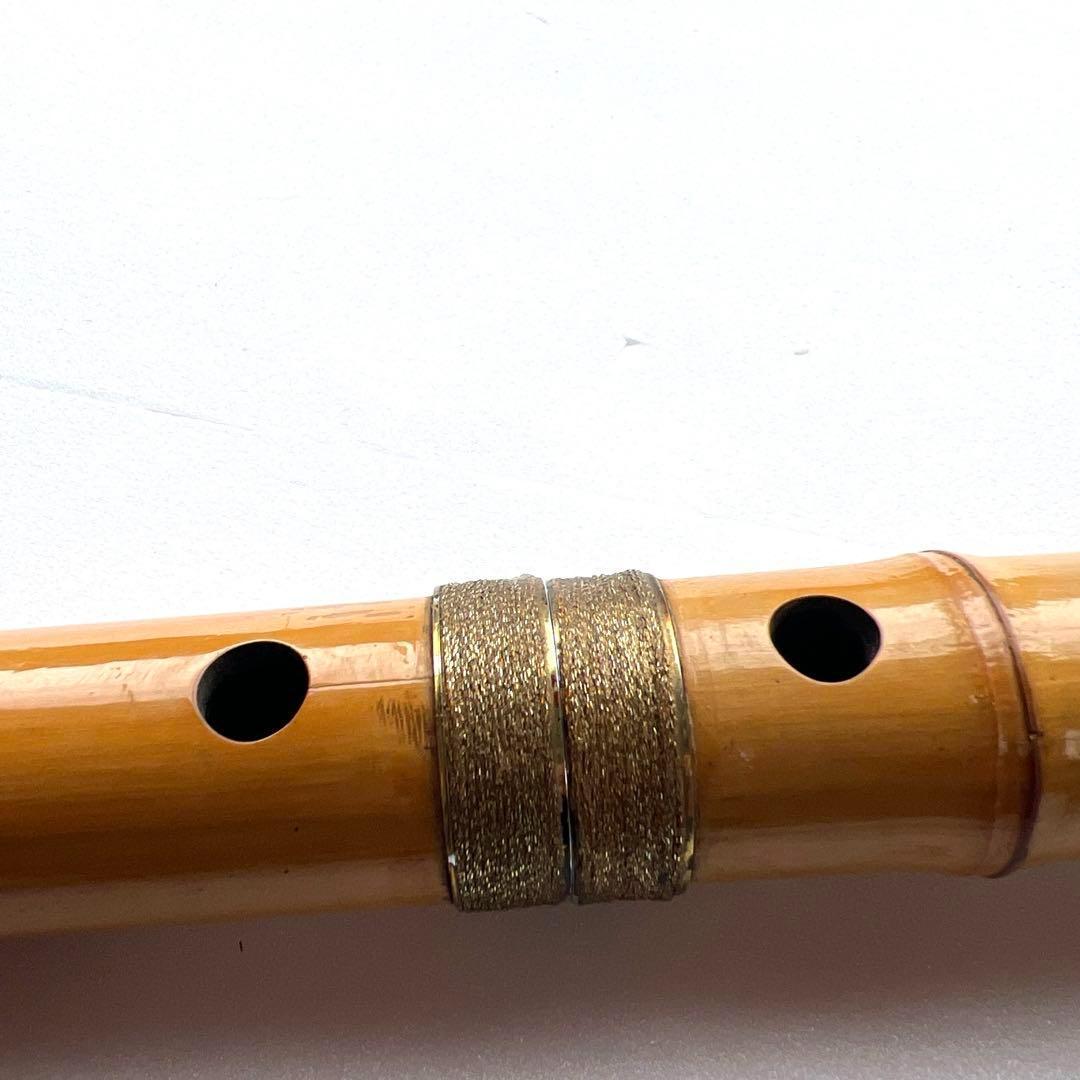 尺八本体　 5穴 金属リング　一尺八寸