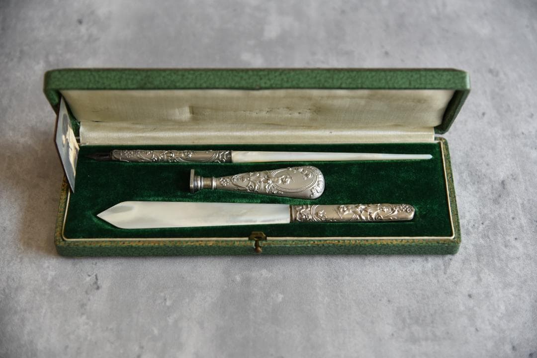 ＊*K様 値下げ フランス アンティーク ステーショナリーセット 天使 薔薇