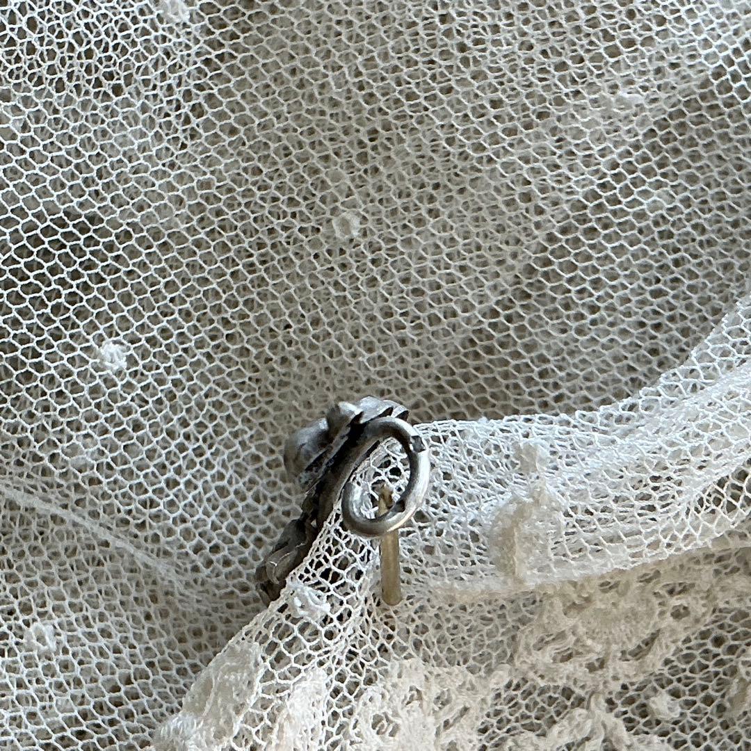 フランスアンティーク　すずらん　ハットピン　ブローチ　シルバー　銀