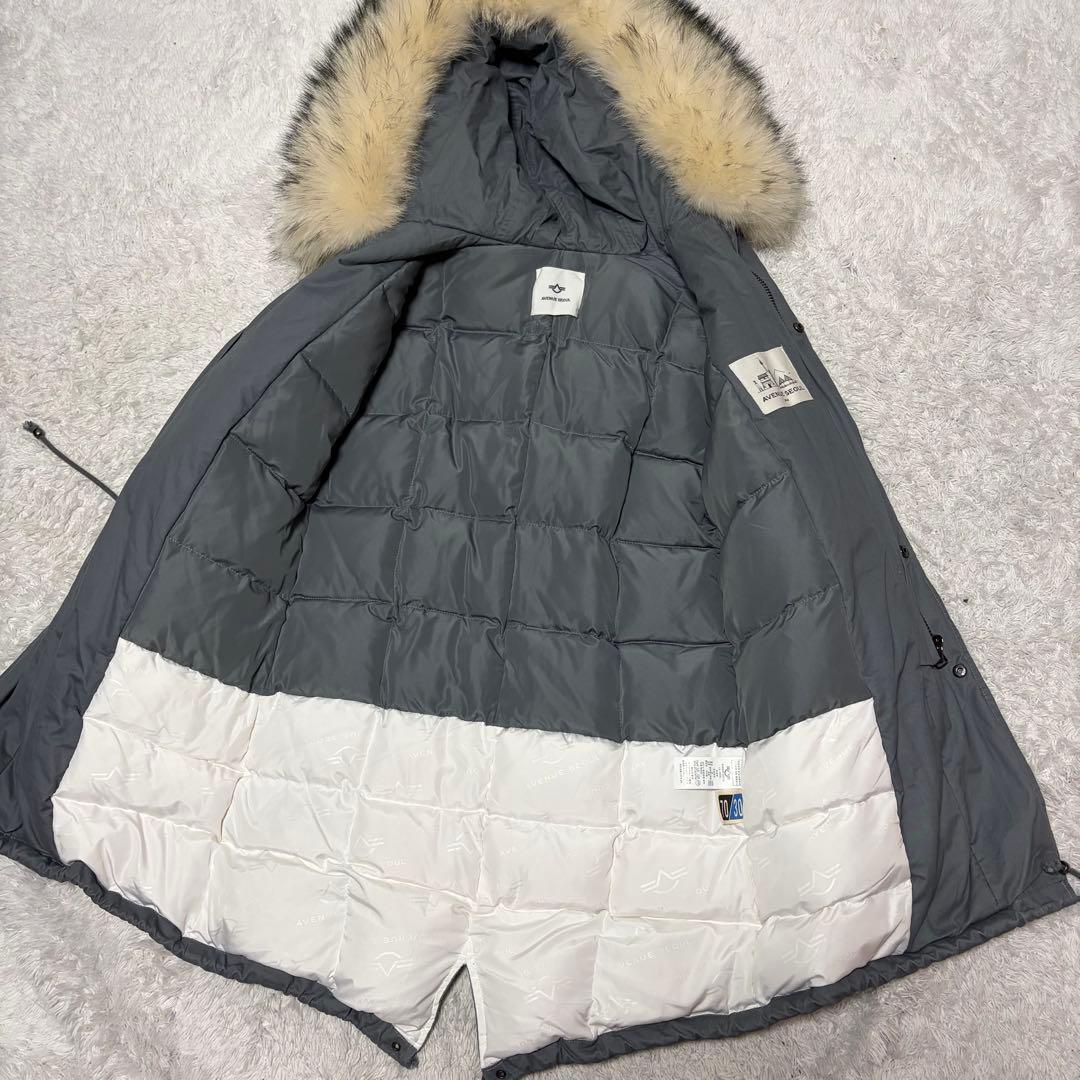 美品✨最高級✨フワフワ　M-65 リアルファー モッズコート ダウン グレー L