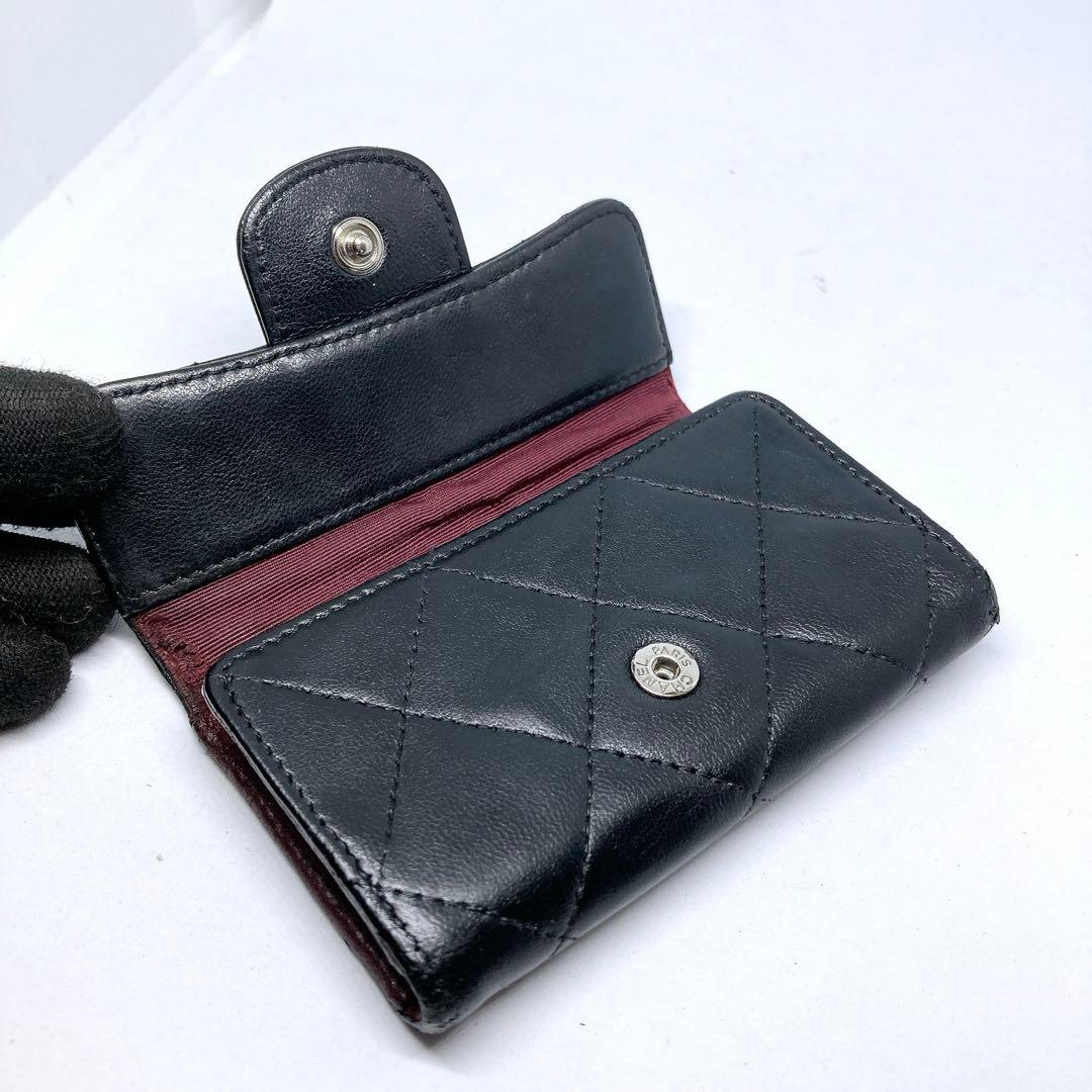 900 シャネル　ココマーク　６連キーケース　マトラッセ　黒