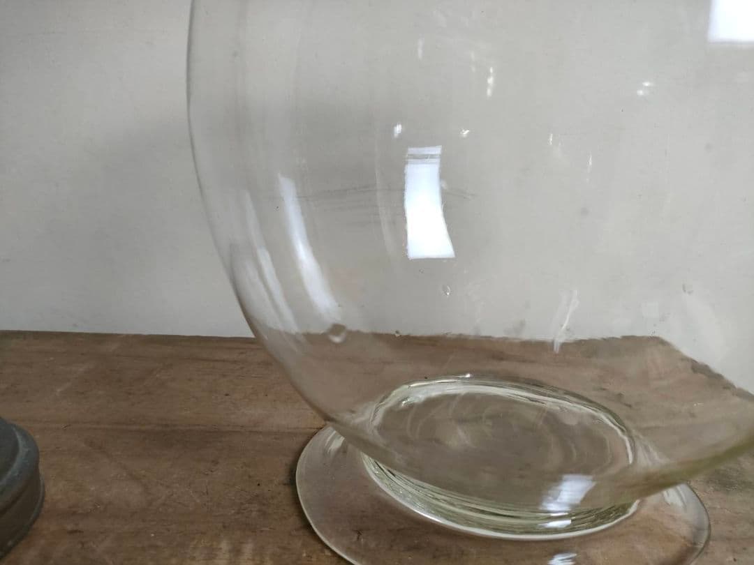 ★昭和レトロ 大型 地球瓶 ガラス 気泡 ゆらゆら 高さ27cm　駄菓子　ホビー