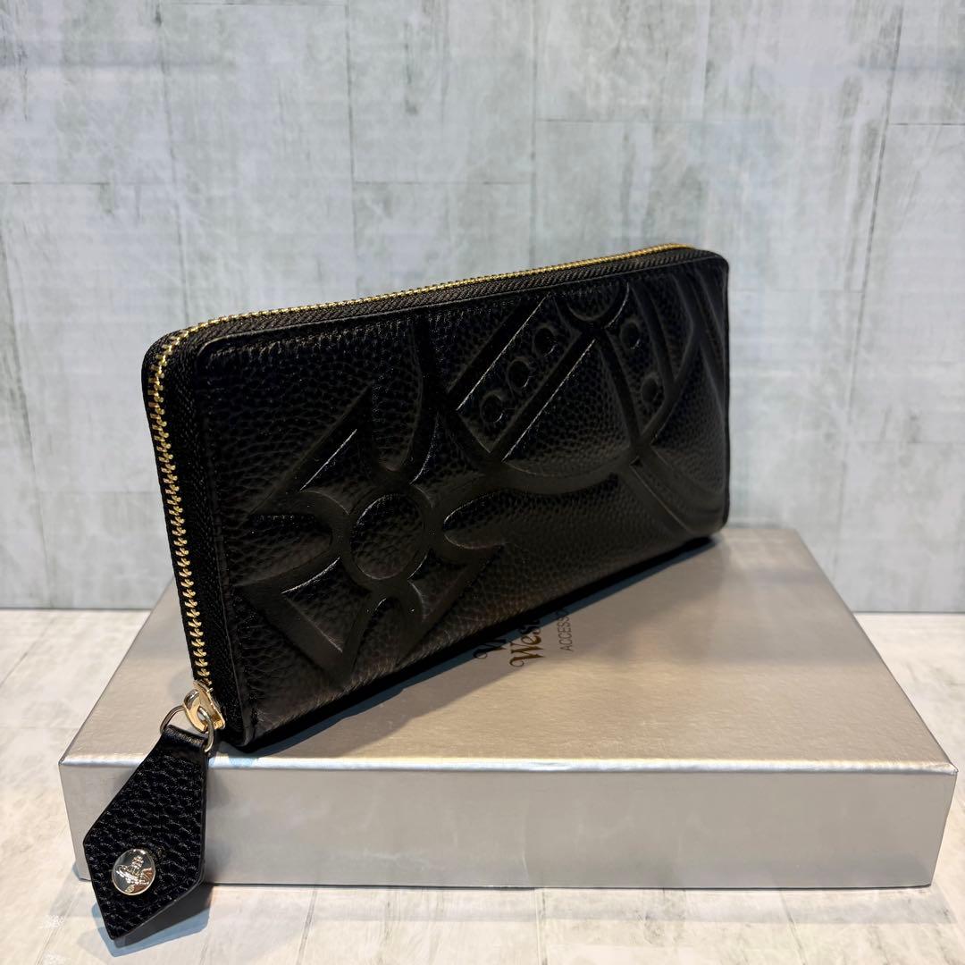 Vivienne Westwood 長財布 / エレガントブラック/シボ加工