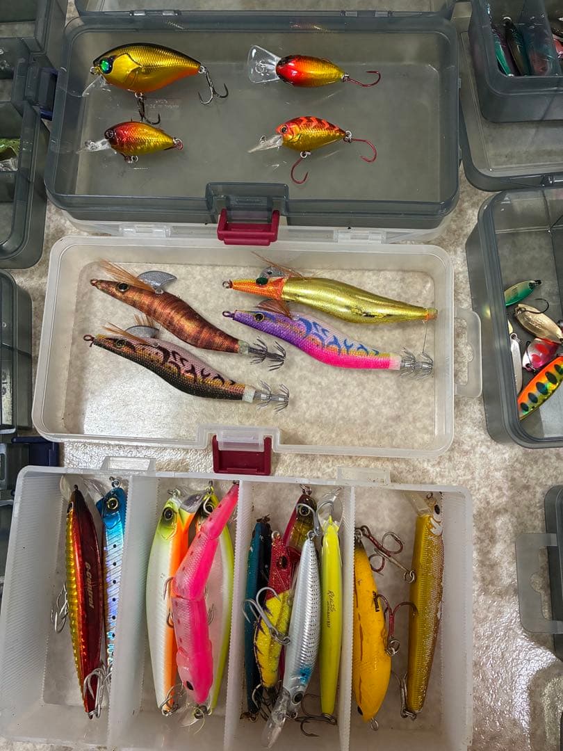 釣り用ルアー・エギ 大量まとめ売り 未使用品あり ワーム ジグヘッド セット