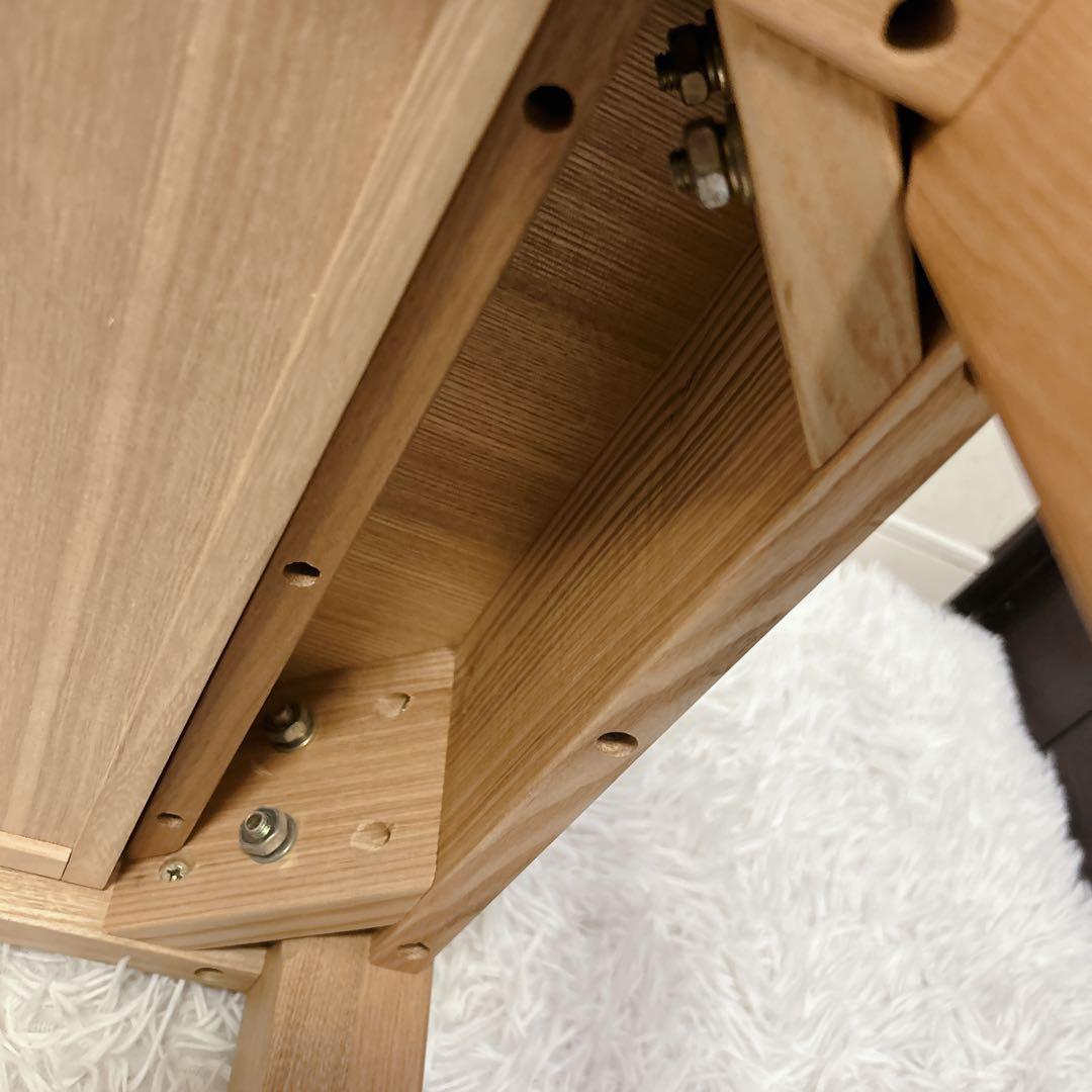 【送料無料】無印良品 タモ材 天然木 パーソナルデスク 引出し付き