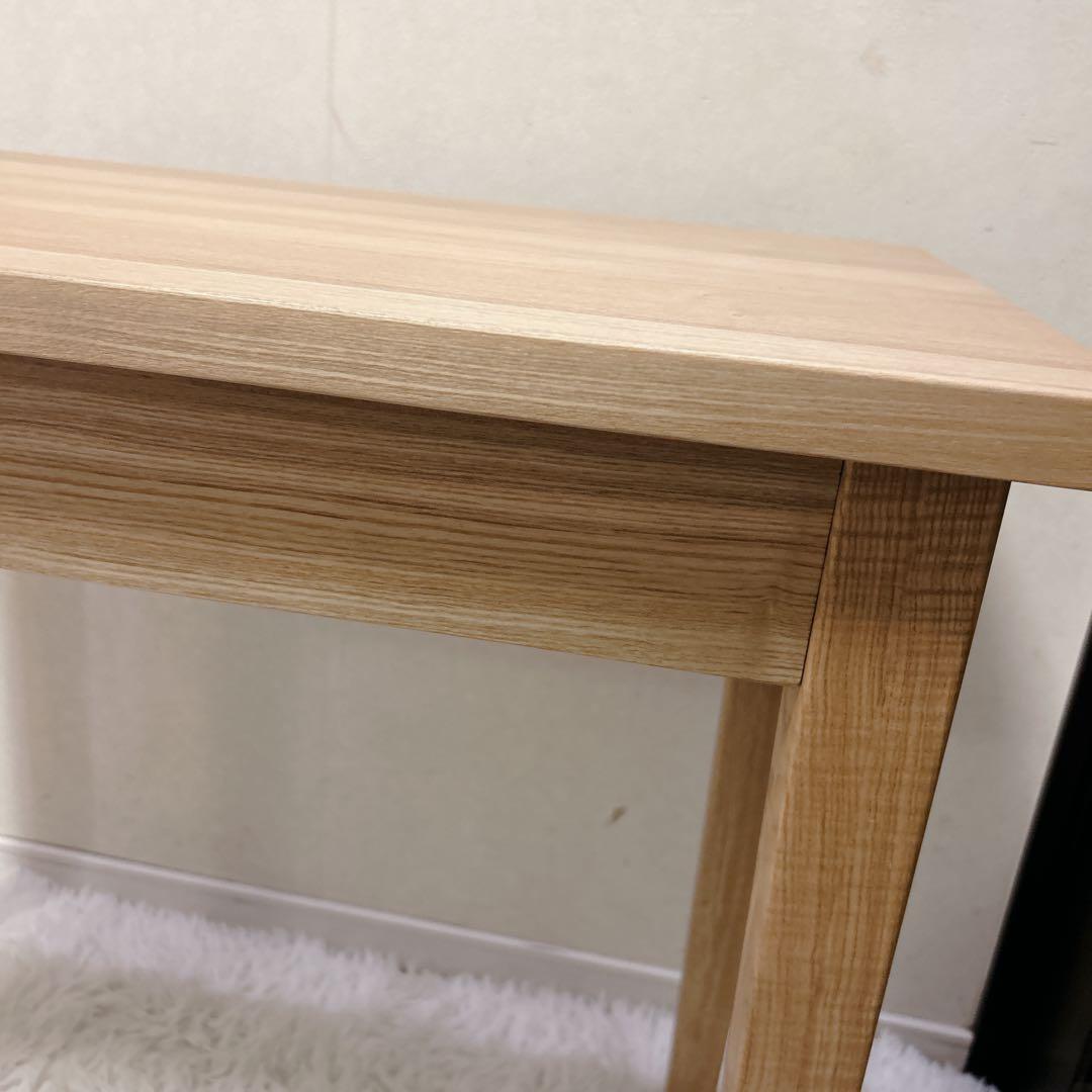 【送料無料】無印良品 タモ材 天然木 パーソナルデスク 引出し付き