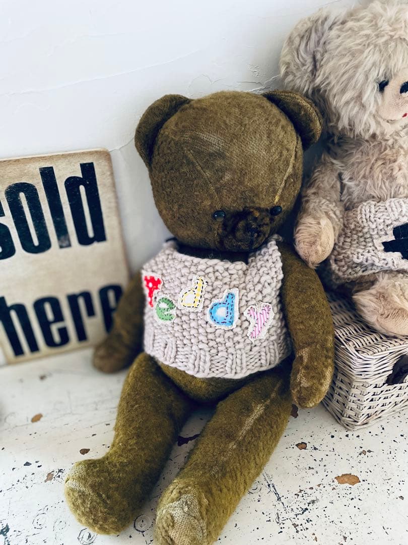 ₊˚⊹赤ちゃんみたいなアンティークベア　ヴィンテージ ベア‧₊˚