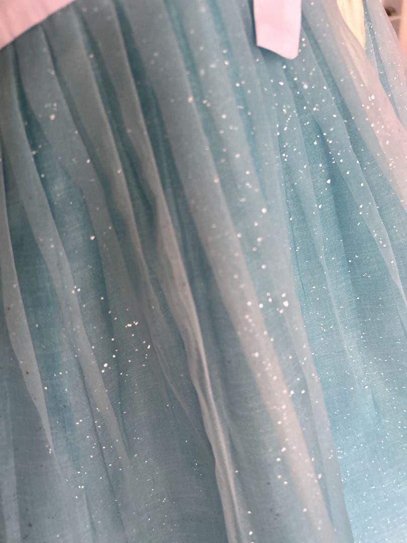 新品☆韓国最新チマチョゴリ 韓服 白×キラキラブルー