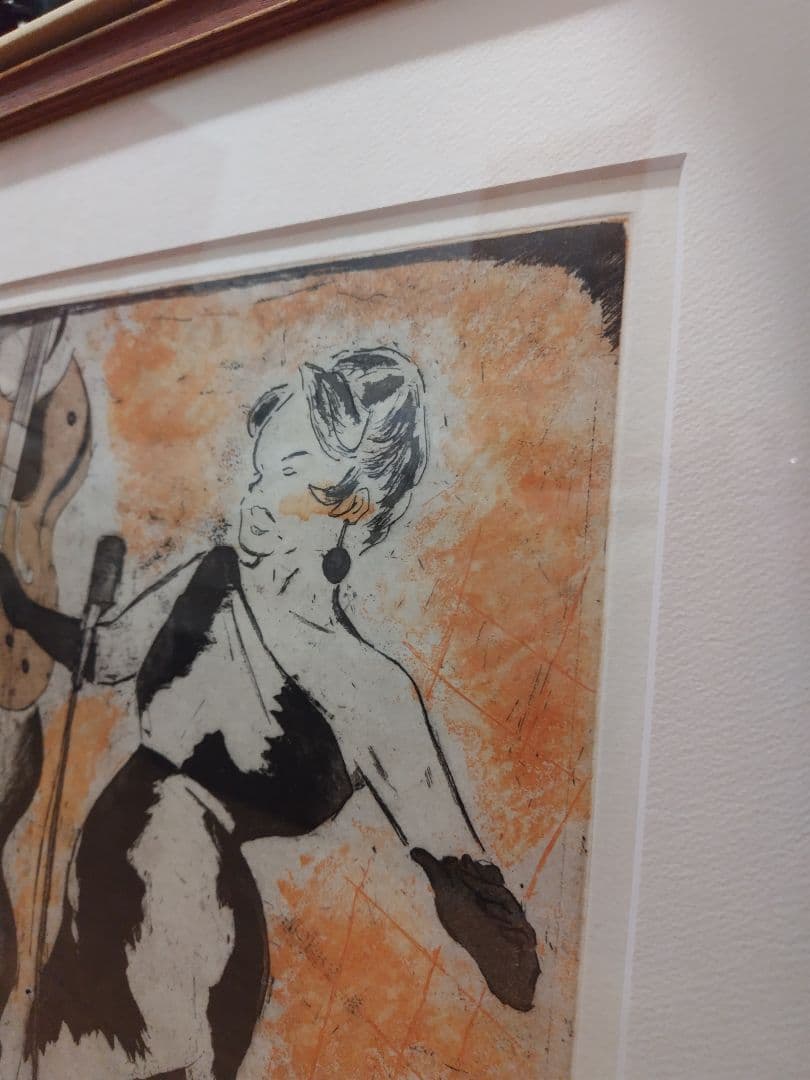 山岡康子 版画 JAZZ「BLUES」 33/50