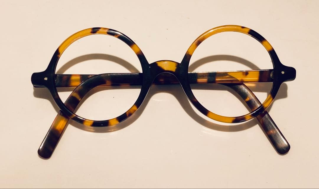 本べっ甲　ラウンド型眼鏡