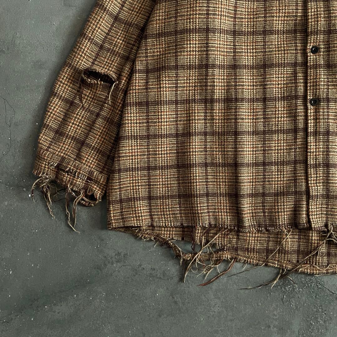 90's grunge “XL“boro flannel shirt