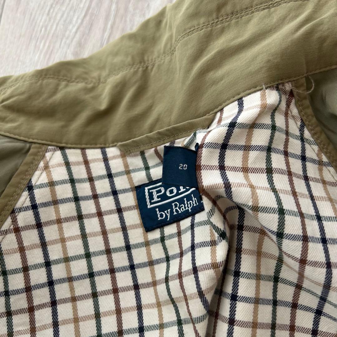 一枚袖 ポロバイラルフローレン ステンカラーコート スプリングコート L カーキ
