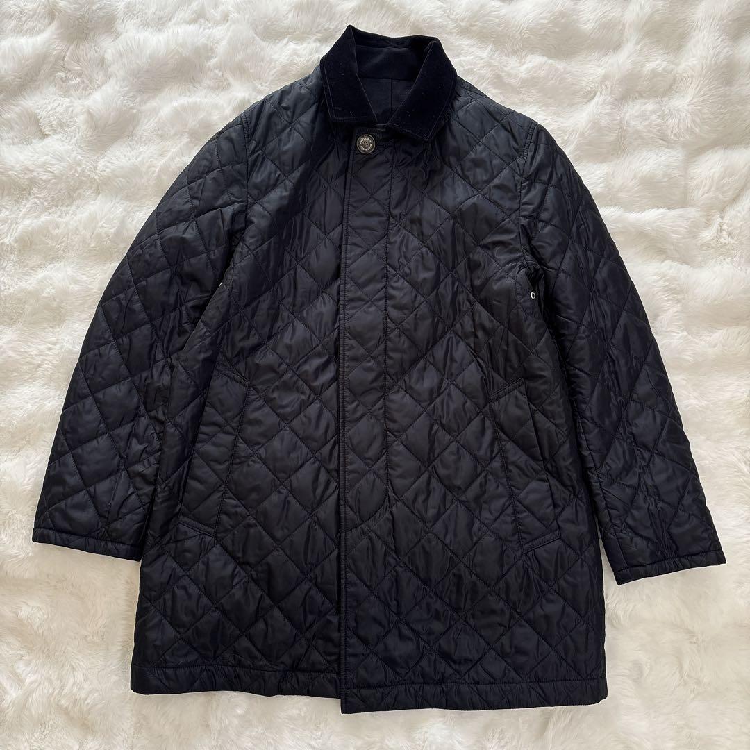 マッキントッシュフィソロフィー リバーシブル ステンカラーコート ネイビー 38