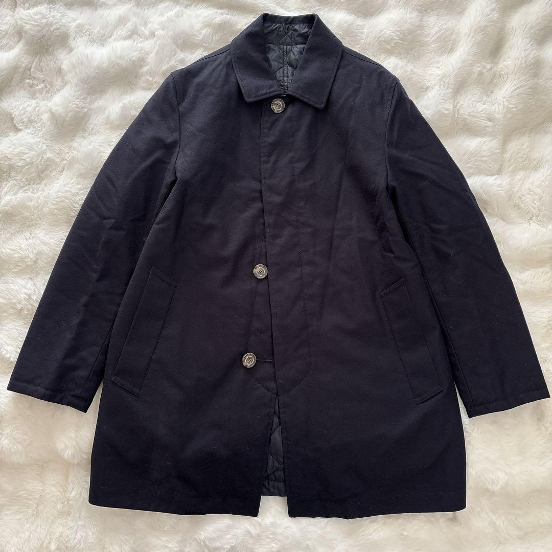 マッキントッシュフィソロフィー リバーシブル ステンカラーコート ネイビー 38