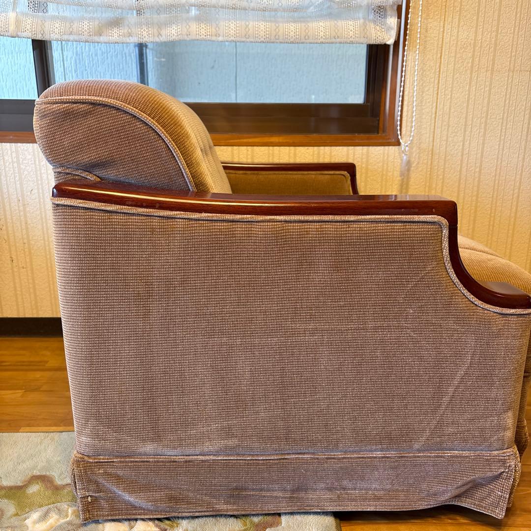 ①美品！昭和レトロ マルニ木工1人掛けソファ ビンテージ オールド