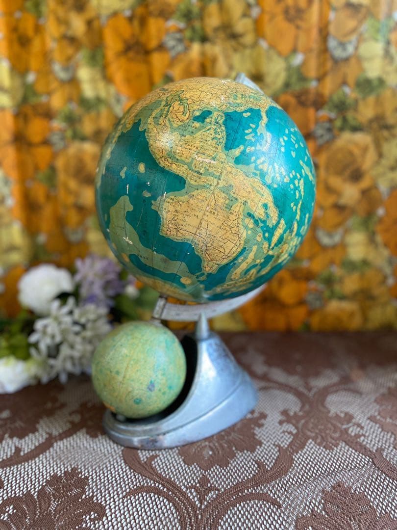 地球儀 月球儀 10号 インテリア アンティーク 昭和レトロ 当時物