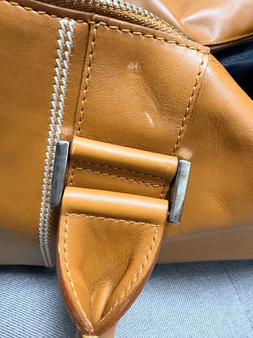 dunhill ブラウン レザー ダッフルバッグ