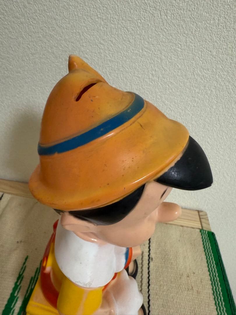 ピノキオ 貯金箱 アメトイ ソフビ ビンテージ ディズニー アメリカン雑貨