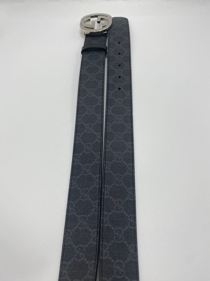 グッチ GUCCI GG スプリーム ベルト シルバー金具 メンズ KGDHX