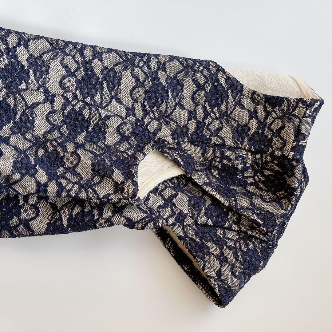 110size ネイビー×レース セレモニー 入学 卒園 フォーマル 女の子