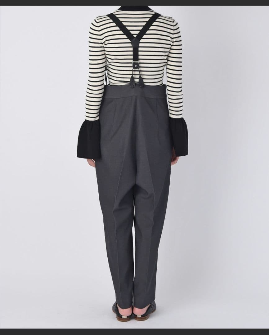 サイズ2 アクテ AKTE ストラップワイドパンツ サスペンダー