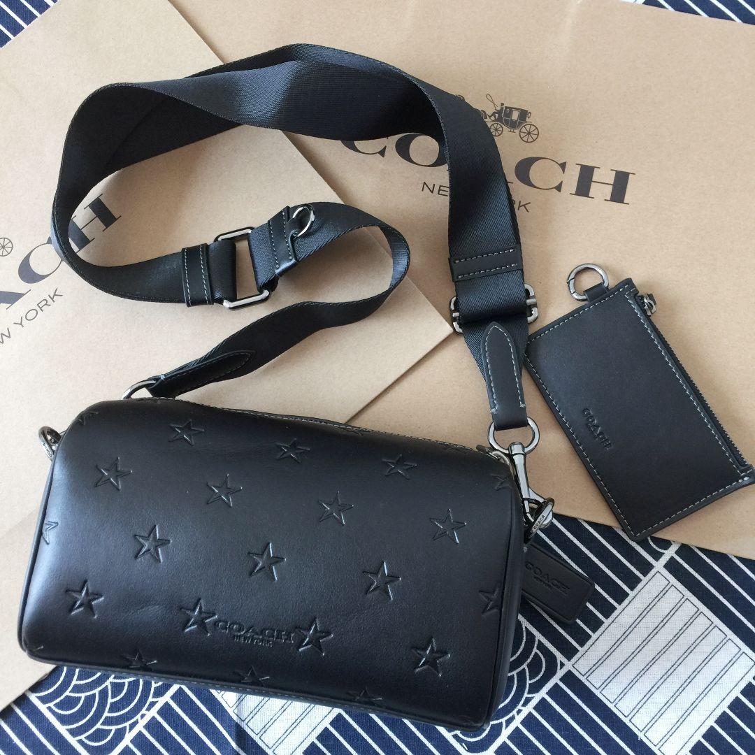 コーチショルダーバッグ COACHクロスボディーCW324 ブラック メンズ