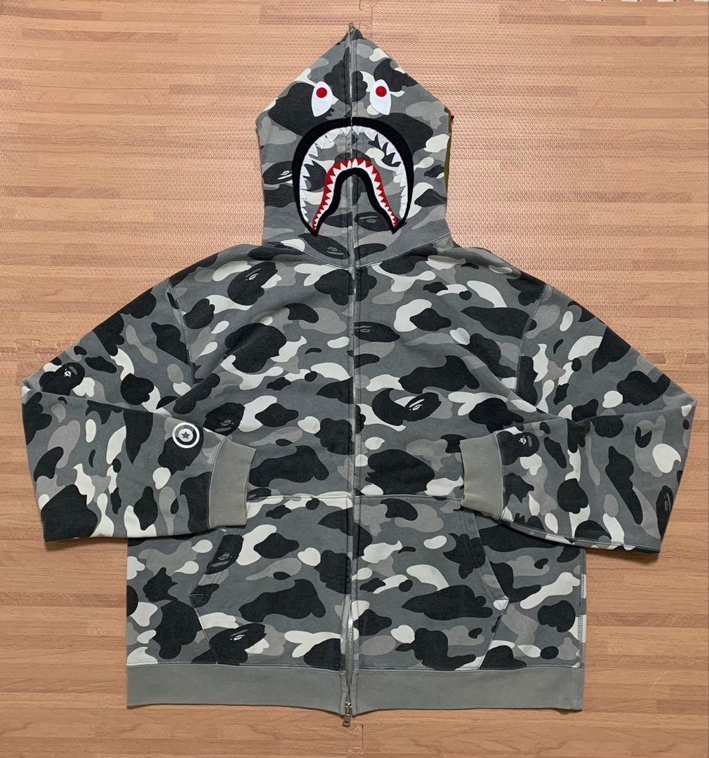 激レア APE NFS 限定 シャークパーカー グレー L パーカー kaws - メルカリ