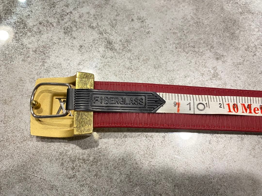 ルイ・ヴィトン モノグラムベルト ホワイト/レッド