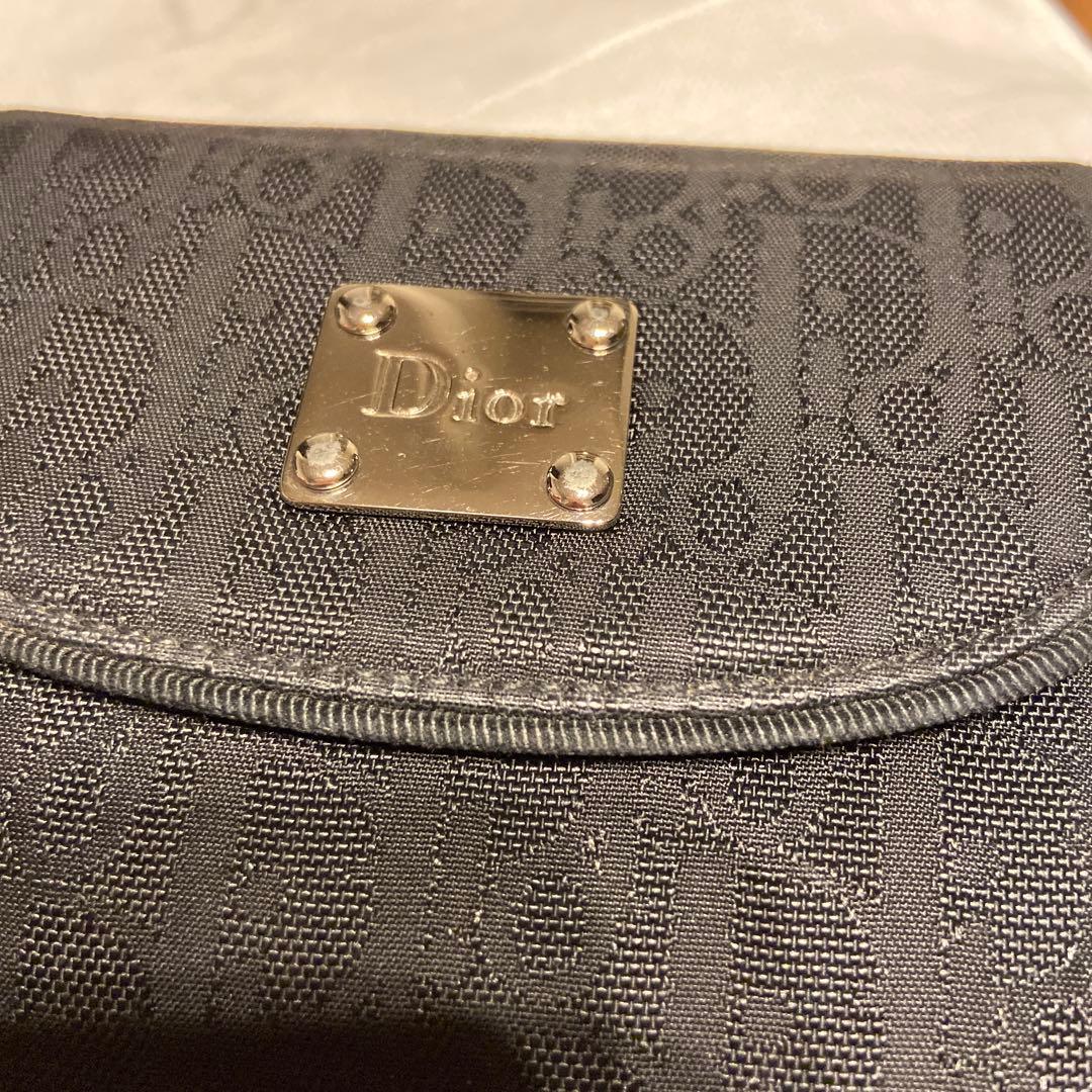 じ*い様 クリスチャンディオール 二つ折り財布 黒