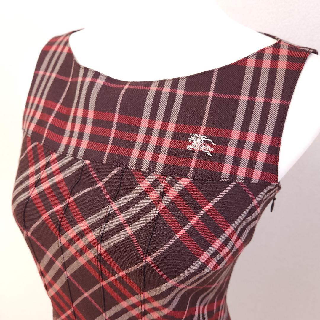 BURBERRY BLUE LABEL　ワンピース　ホースロゴ　チェック　36