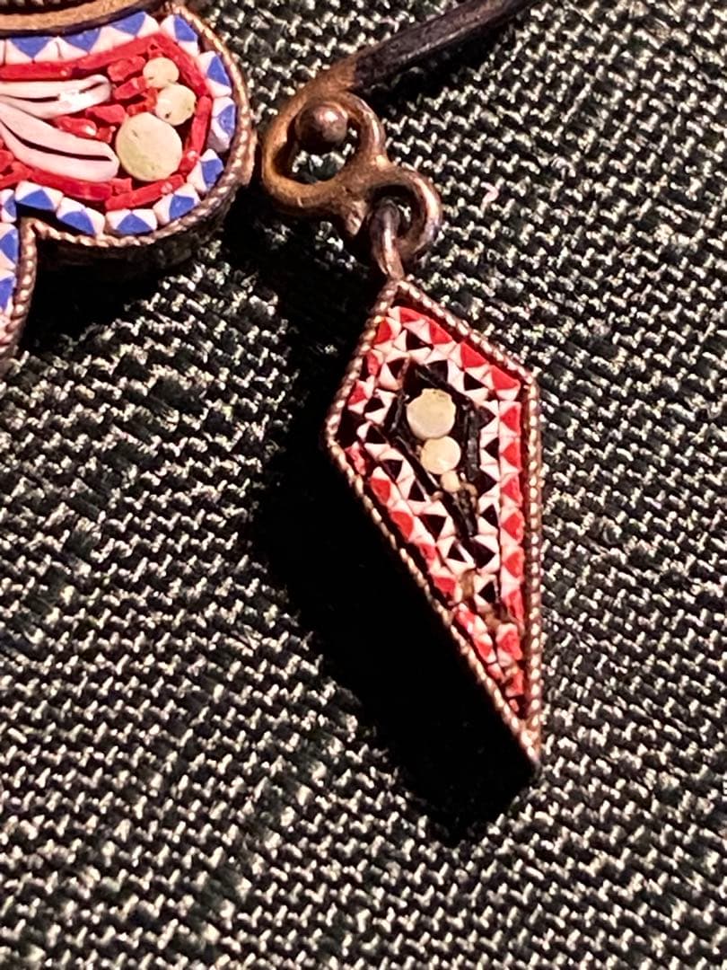 イタリア製、ヴィンテージ、マイクロモザイクペンダント