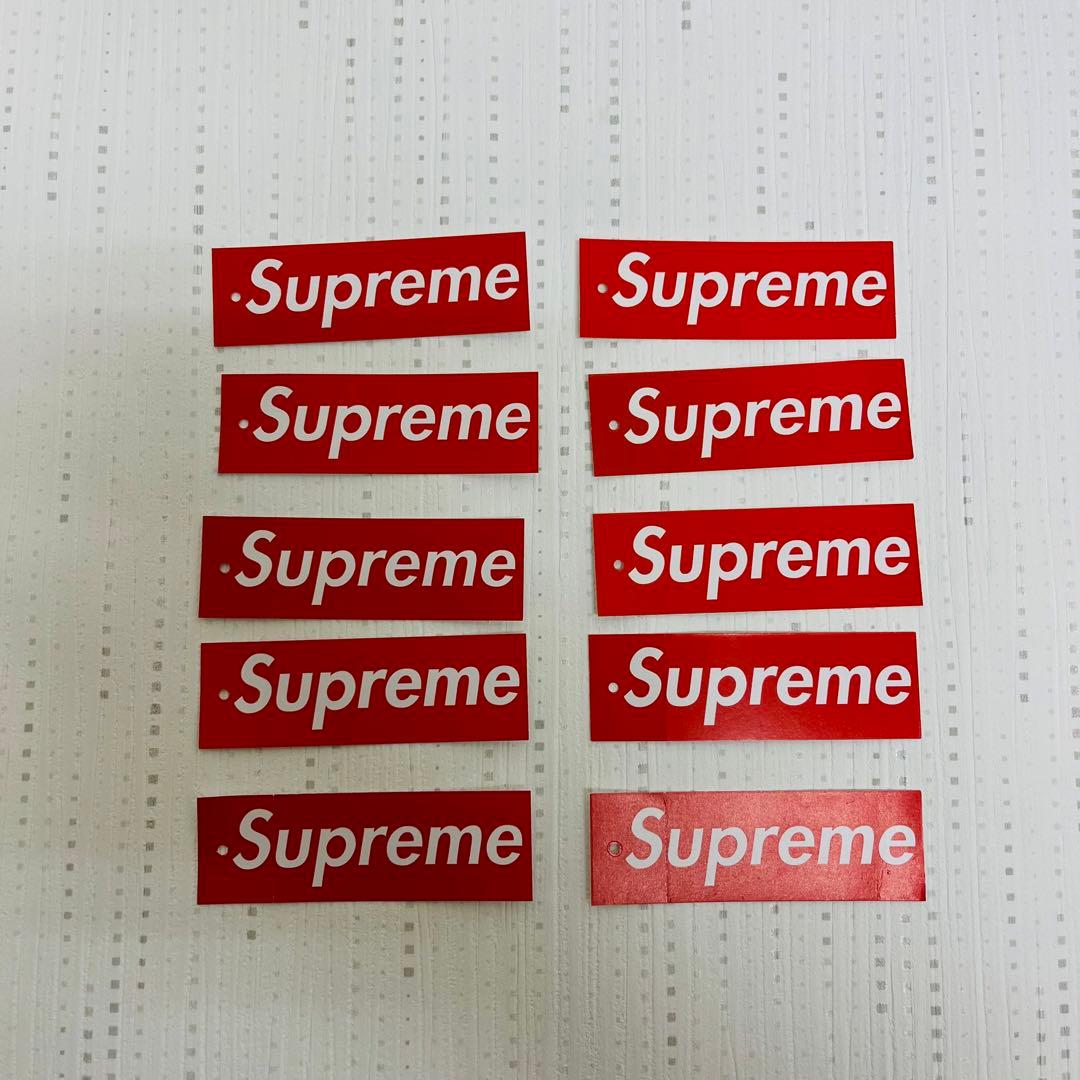 supreme タグ 10枚 シュプリーム 全タグ ロゴ logo box - メルカリ