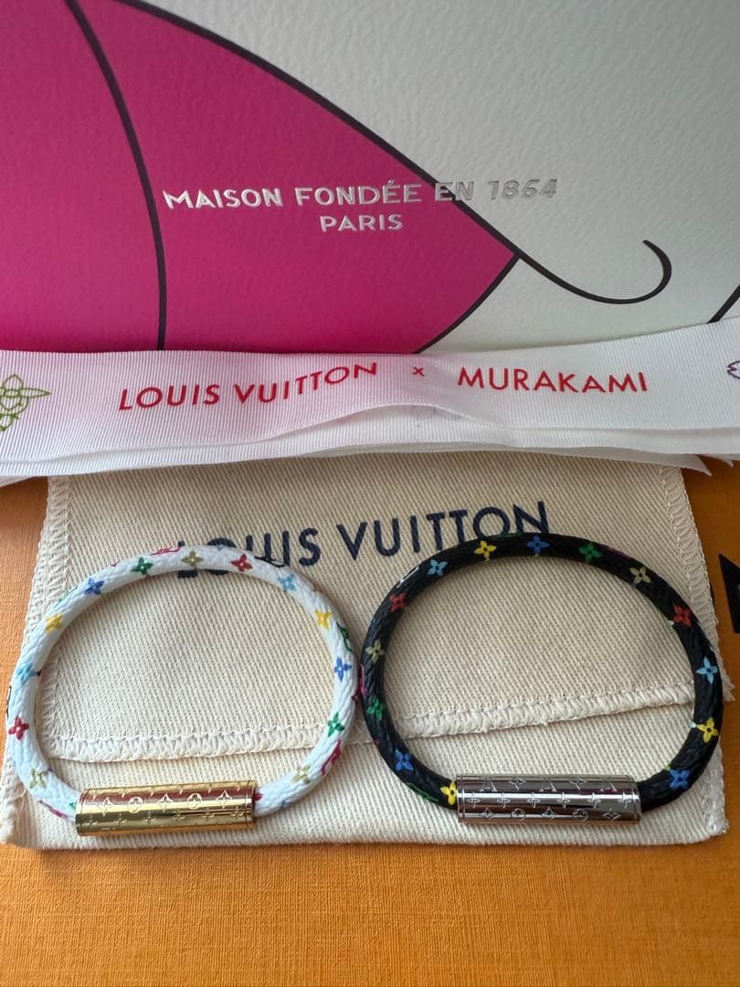 LOUIS VUITTON 花柄バングル・リストバンド　村上隆　２本セット