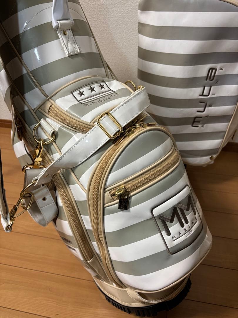 【muta MARINE 】ムータマリン ボーダー キャディバッグ 男女兼用