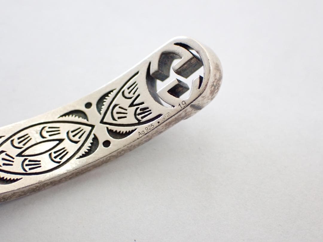 グッチ インターロッキングG ブレスレット ターコイズ バングル サイズ