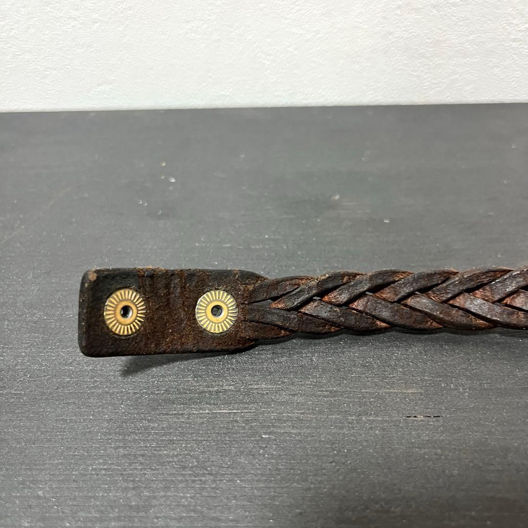 《RRL/ダブルアールエル》Leather Concho Bracelet