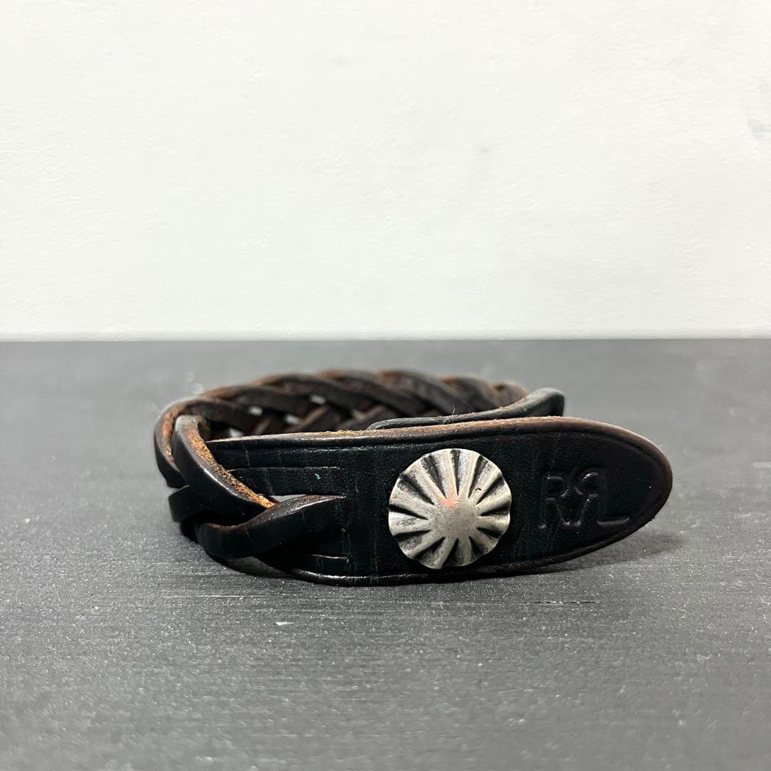 《RRL/ダブルアールエル》Leather Concho Bracelet