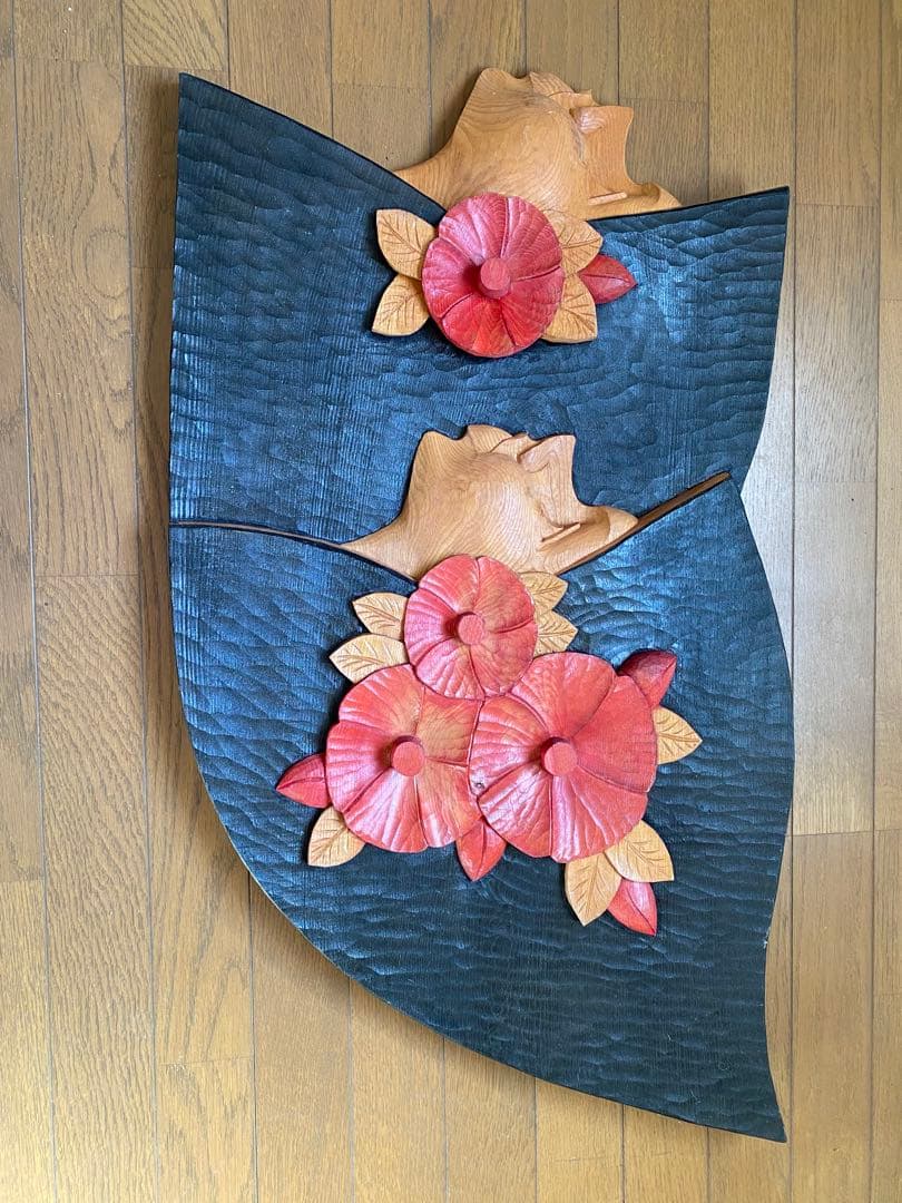 壁掛け 木彫り 北海道 アイヌ 少女 - メルカリ