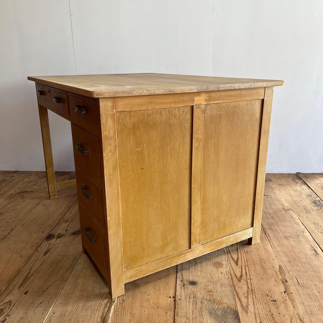 アンティーク 片袖机 デスク テーブル モダン レトロ