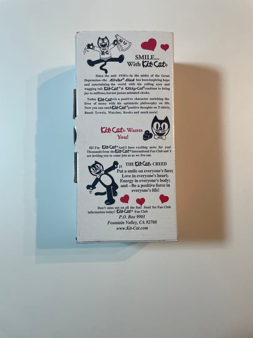 レディキットキャットクロック WH　kit-cat 時計