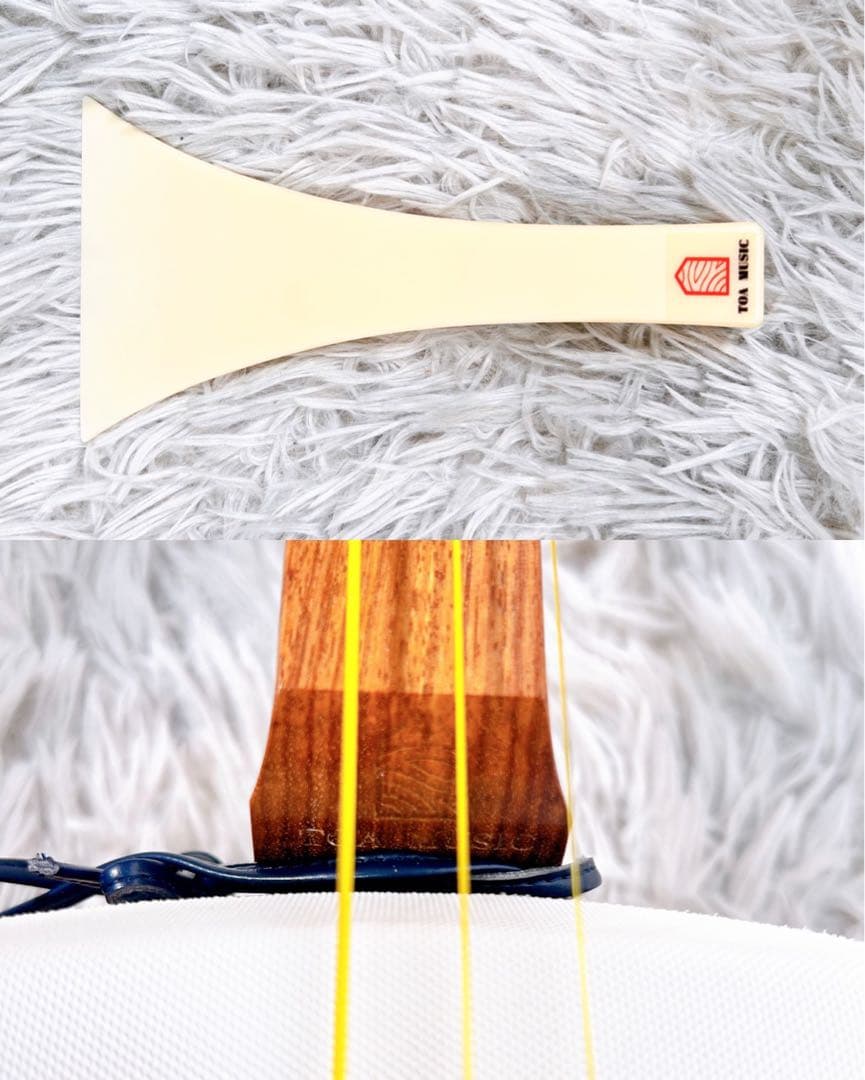 【良品】津軽三味線　花梨　太棹　　東さわり付　皮やぶれなし