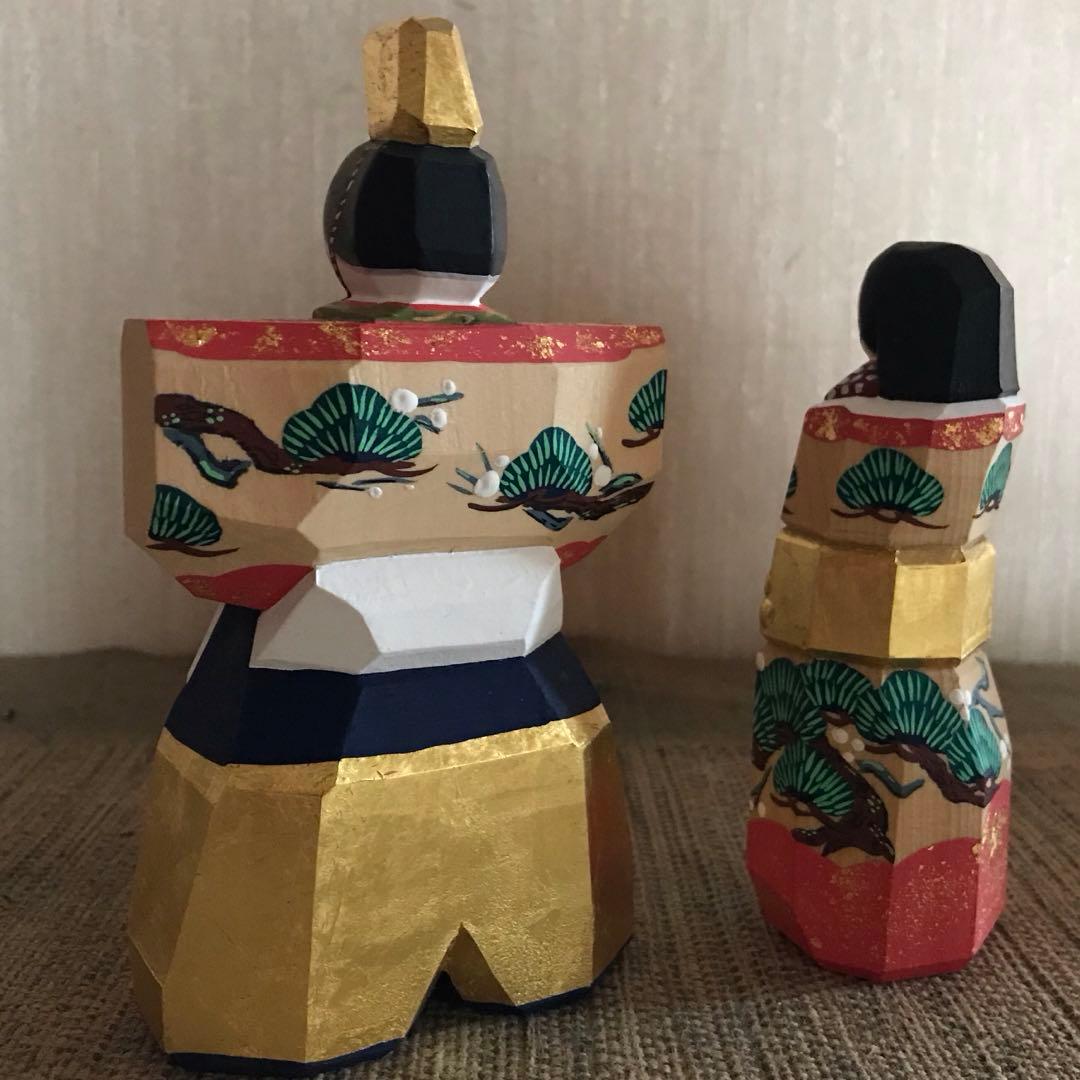 奈良一刀彫　立雛　雛人形かぎろい 髙橋勇二作