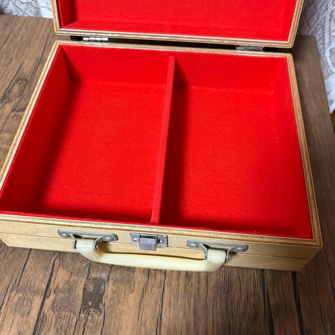 のらくろ　木製アタッシュケース型収納ケース　昭和レトロ　黒犬　コレクションBOX