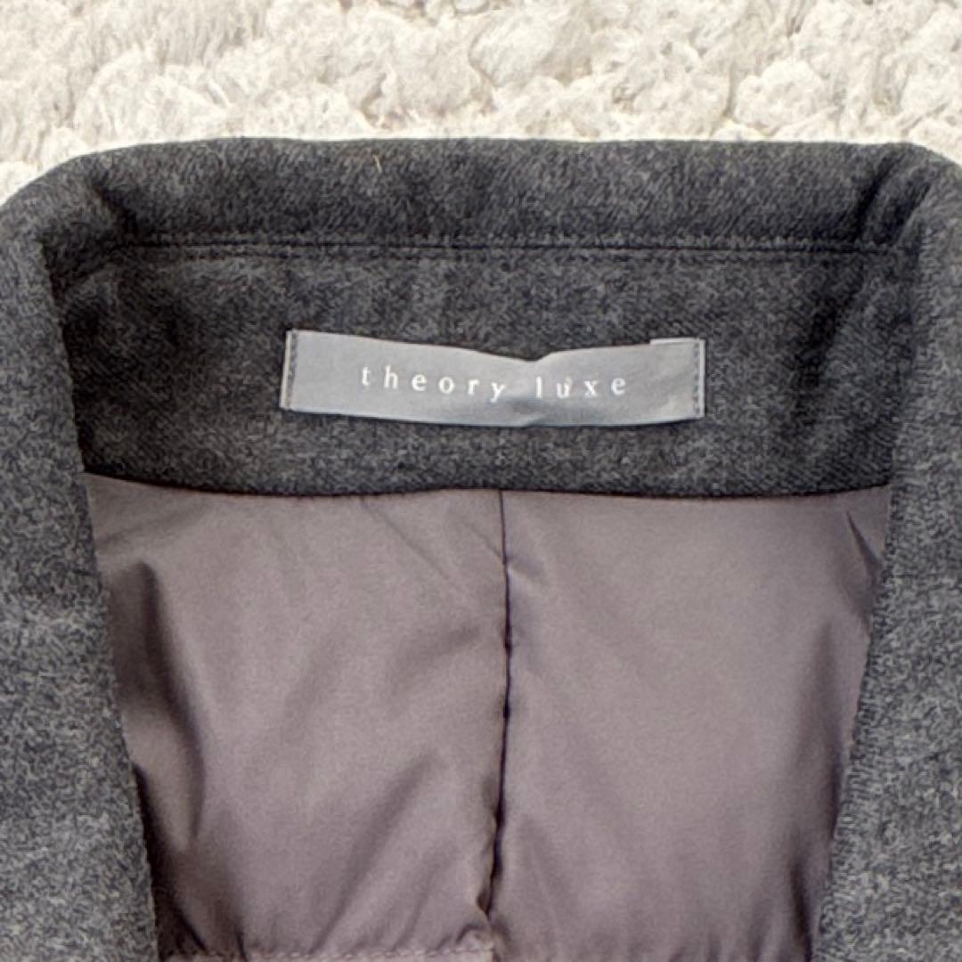 セオリーリュクス チェスターコート ロング 表毛98% /裏ダウン90% L