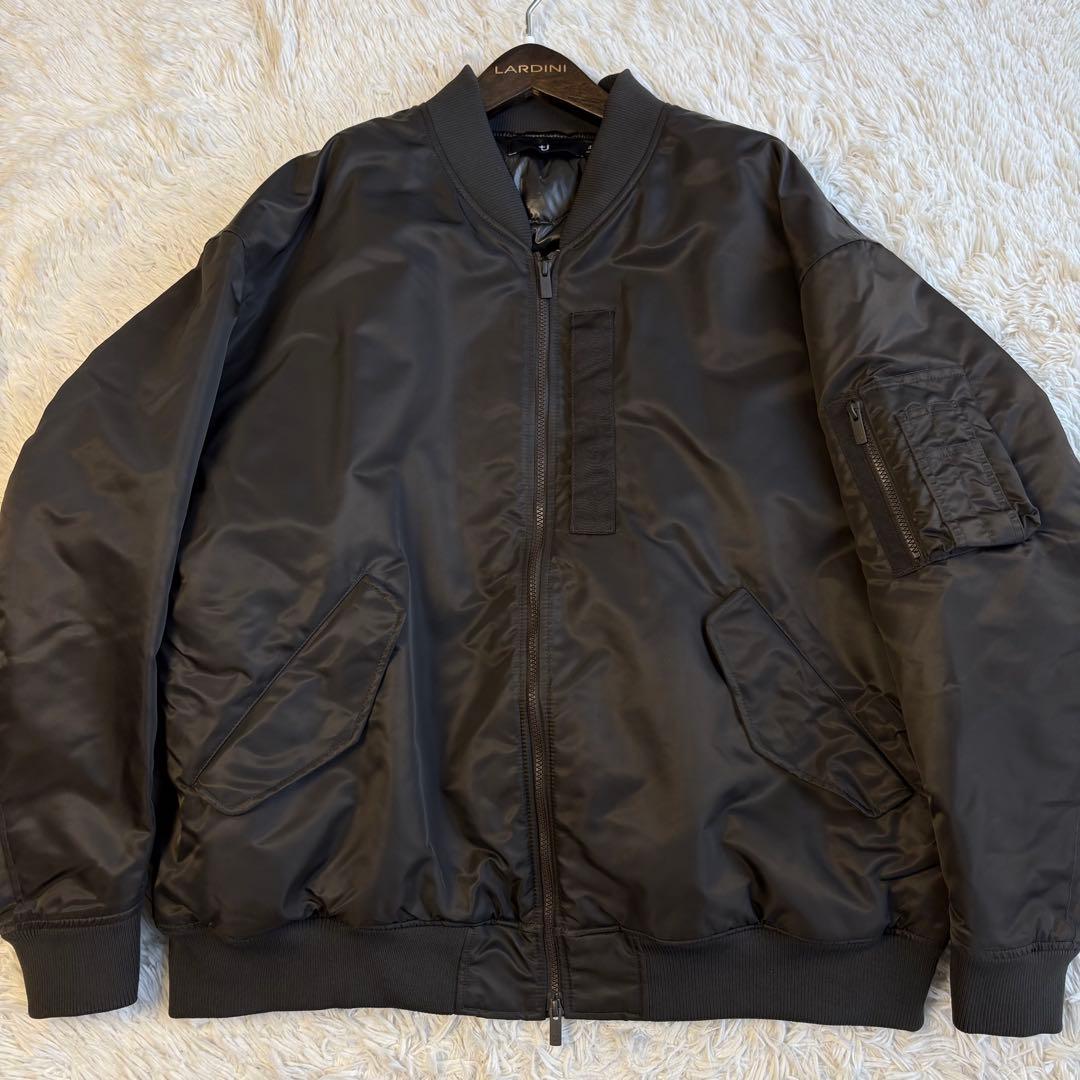 （美品） ユニクロ +J ハイブリッドダウンオーバーサイズ MA-1 ブルゾン