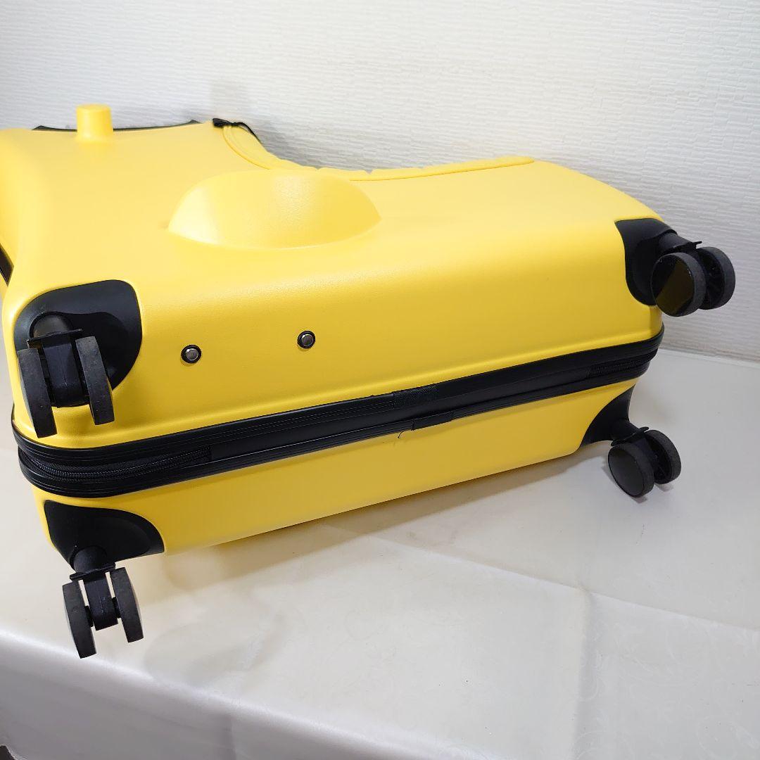 キッズトラベル 子供が乗れる キャリーケース クッションプラス イエロー