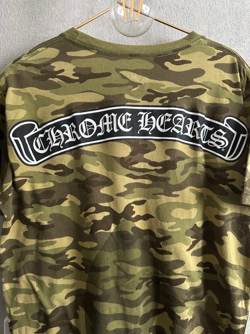 CHROME HEARTS クロムハーツ カモフラスクロールラベルTシャツ